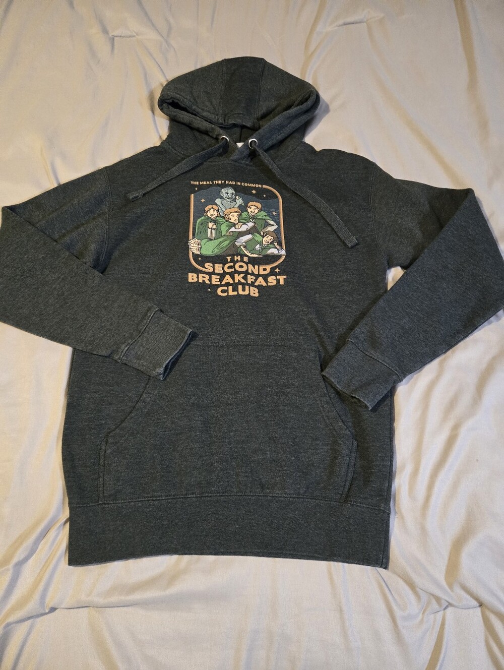 Lord of the Rings Second Breakfast Club Graphic Hoodie Small LOTR Parody